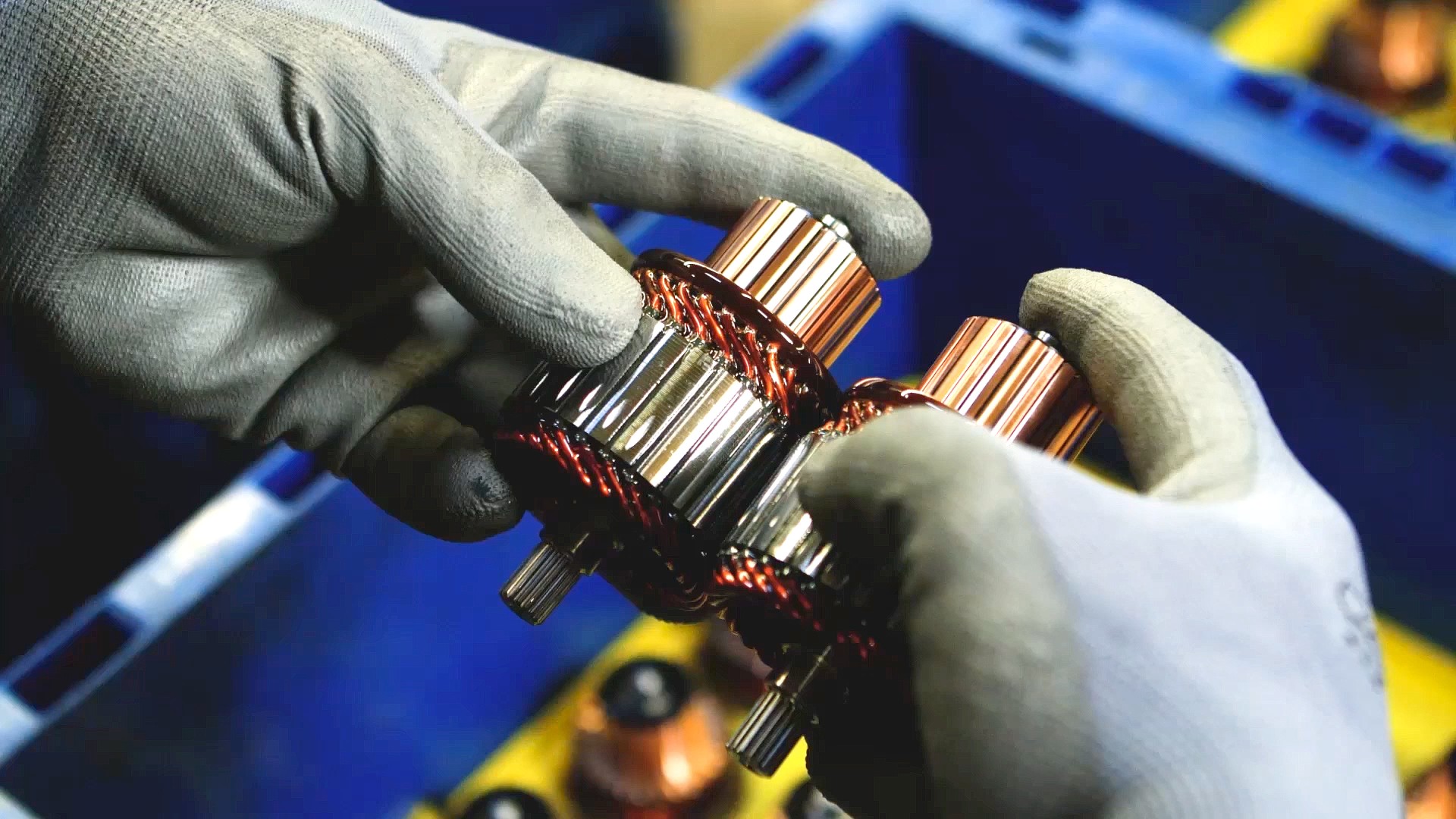 Optical quality inspection of two passenger car starter motor armatures