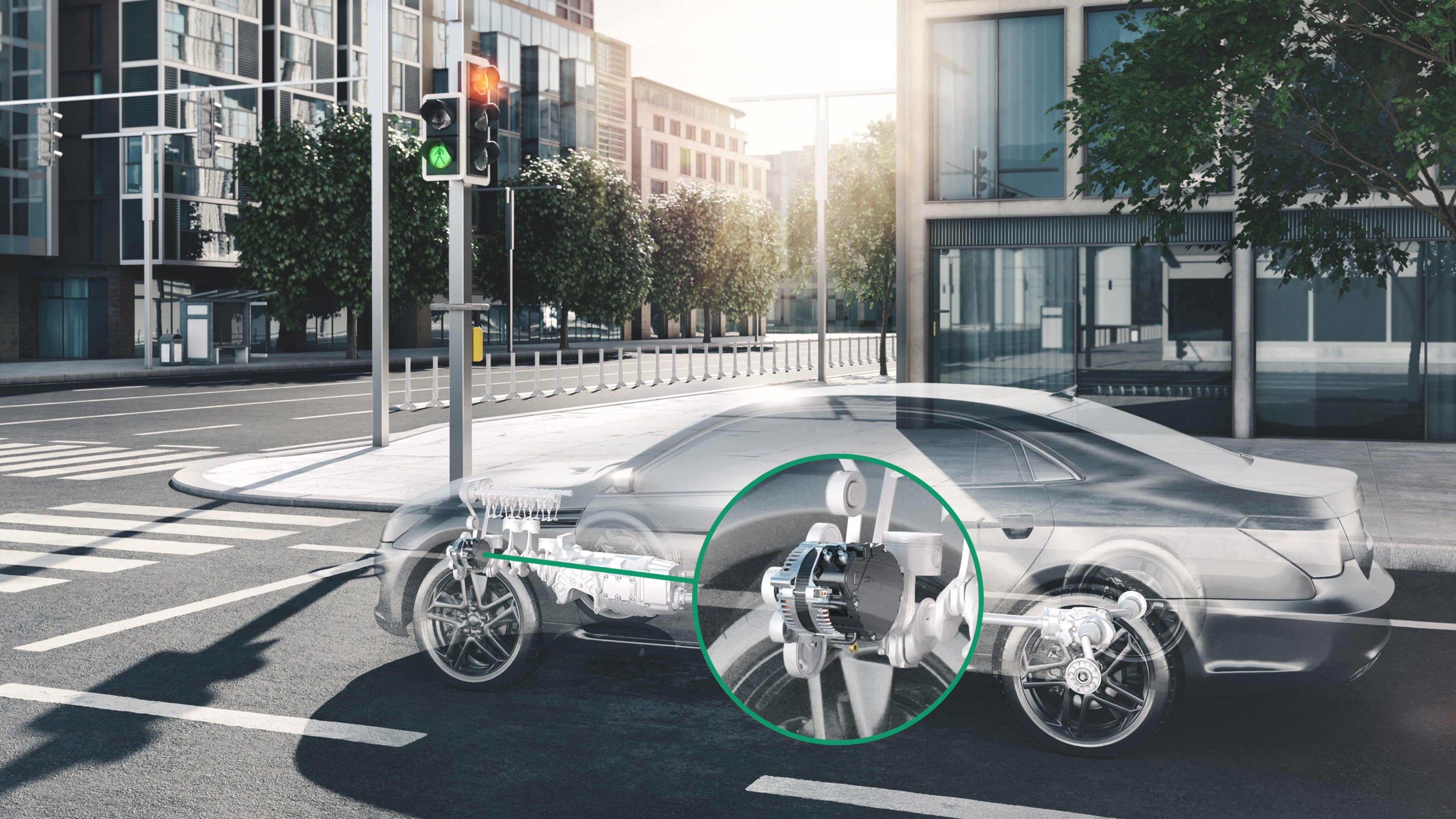 rendering of 48 volt BRM magnified in car