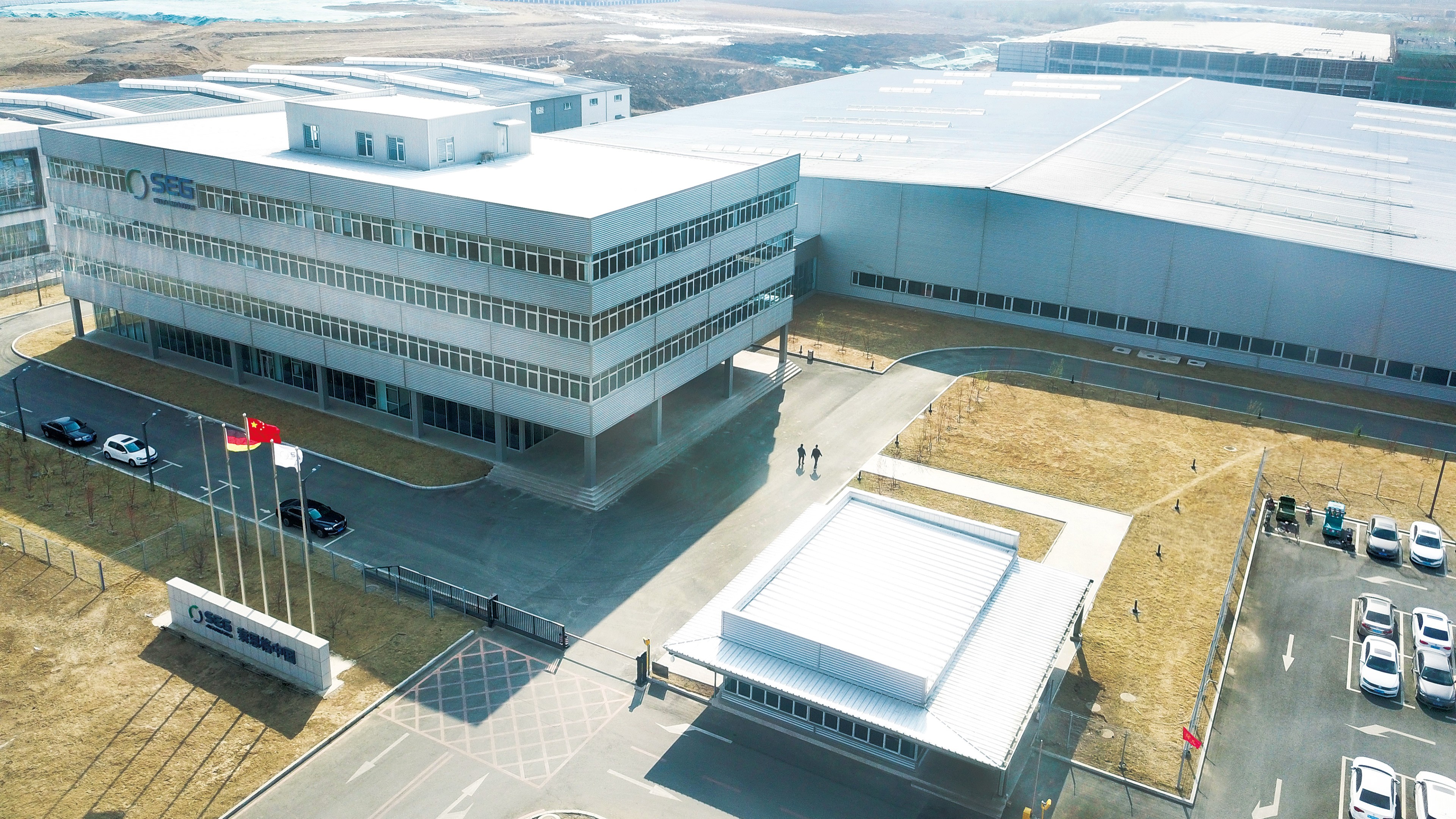 Aerial view of the SEG Automotive plant at the Changchun site, China